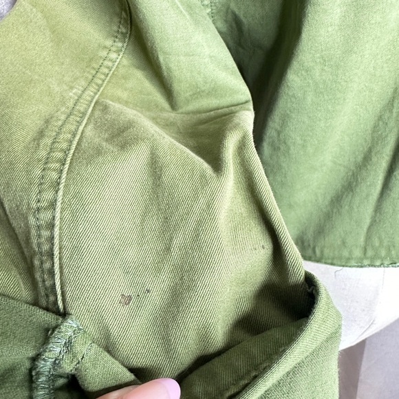 BOYISH Women’s The Camden Denim Cropped Utility Jacket Army Green Sz XS - Picture 15 of 16